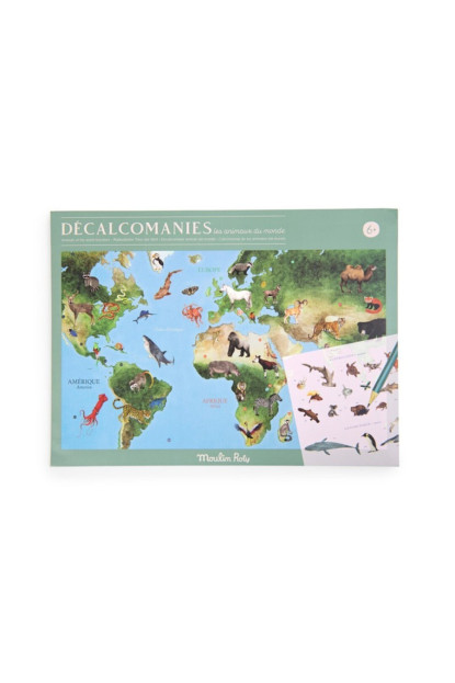 Mapamundi de Calcomanías Tout autour du monde MOULIN ROTY