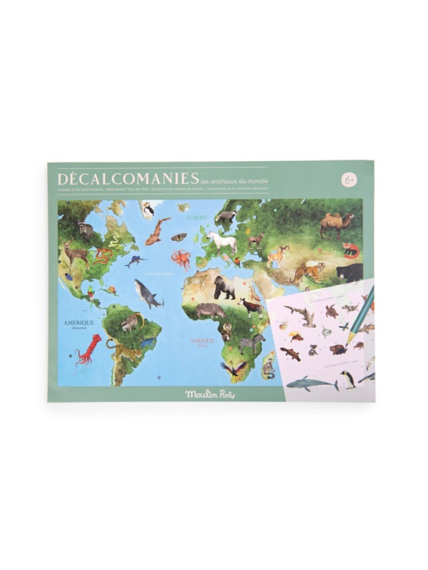 Mapamundi de Calcomanías Tout autour du monde MOULIN ROTY
