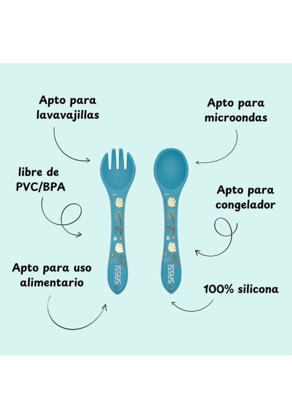 Cubiertos de silicona Elefante SASSI