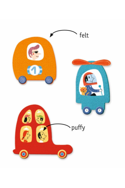  Crear con pegatinas Me gustan los coches DJECO