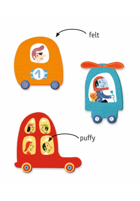  Crear con pegatinas Me gustan los coches DJECO