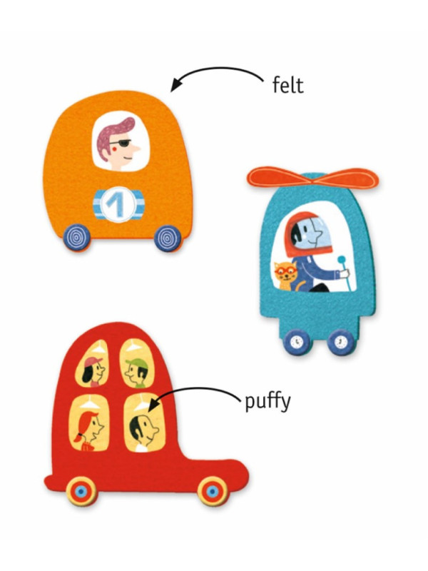  Crear con pegatinas Me gustan los coches DJECO