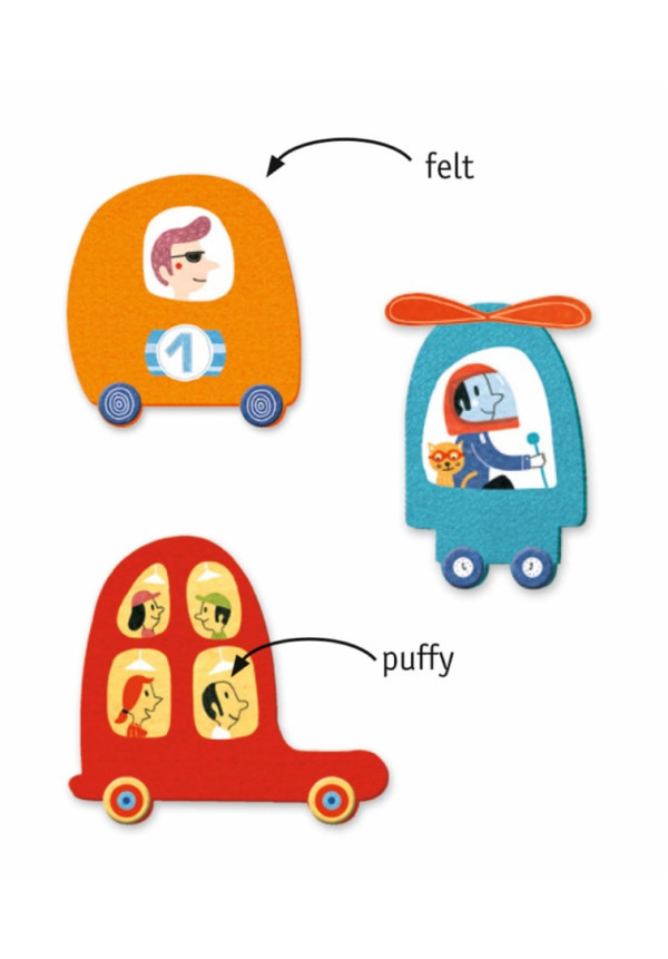  Crear con pegatinas Me gustan los coches DJECO