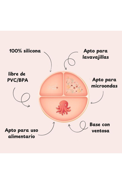 Plato de silicona Pulpo SASSI