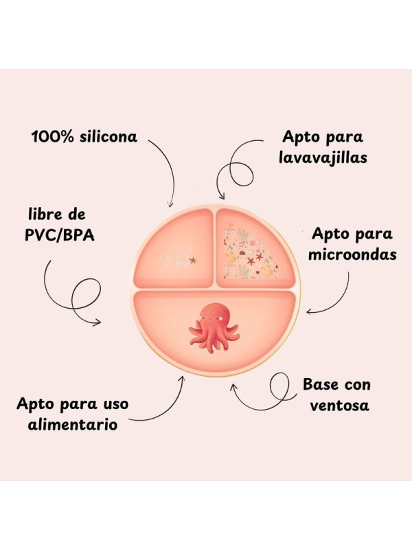 Plato de silicona Pulpo SASSI