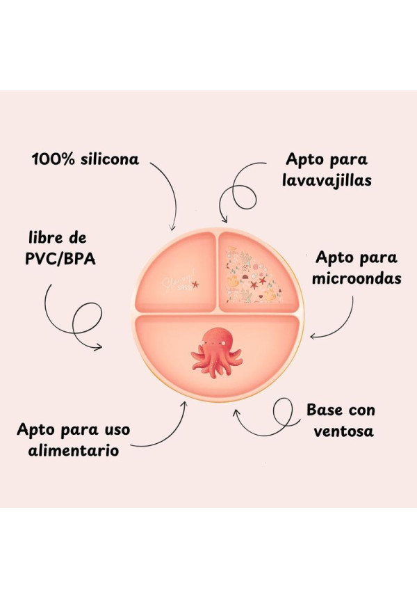 Plato de silicona Pulpo SASSI