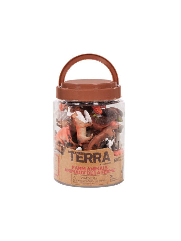 Terra Bote de 60 animales de la granja