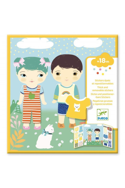 Pegatinas reposicionables La ropa DJECO