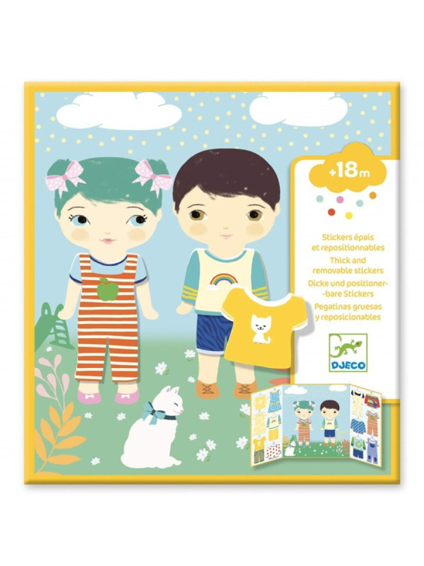 Pegatinas reposicionables La ropa DJECO