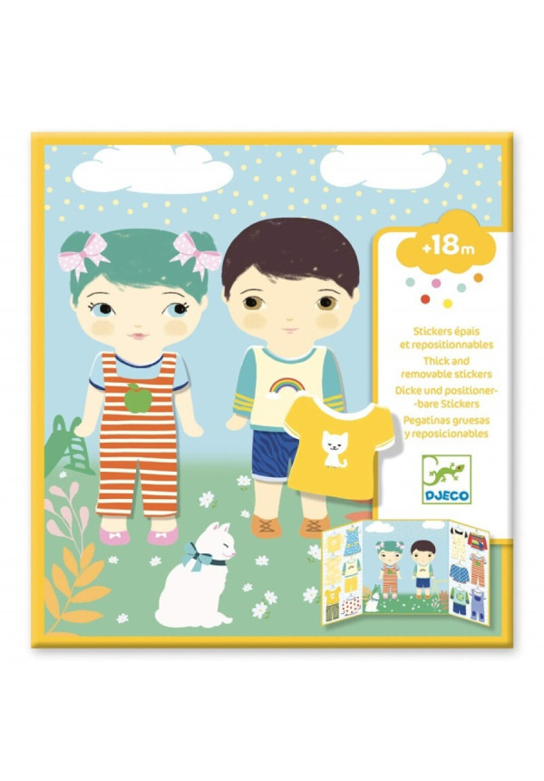 Pegatinas reposicionables La ropa DJECO