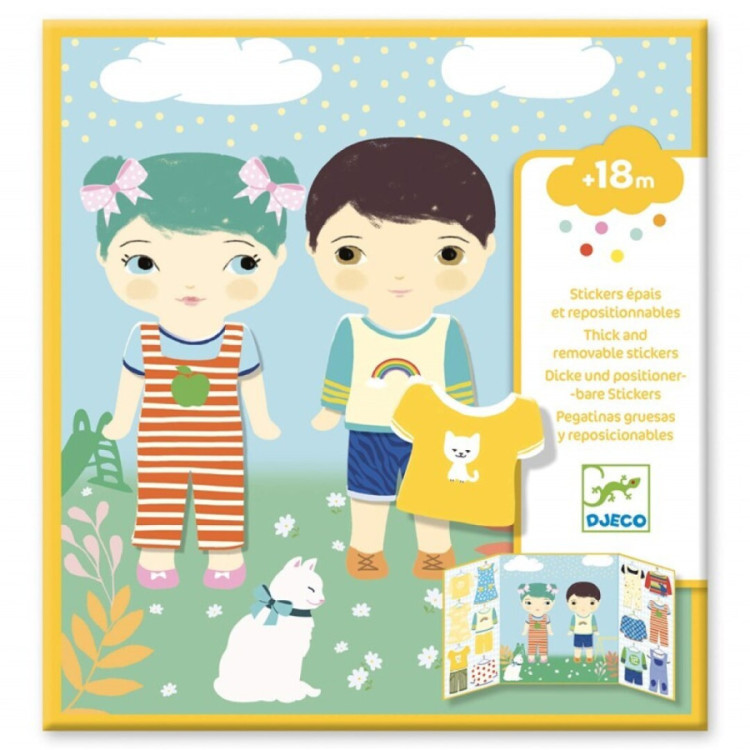 Pegatinas reposicionables La ropa DJECO