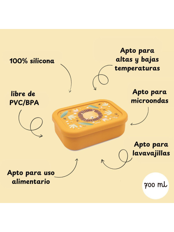 Caja almuerzo de silicona León SASSI