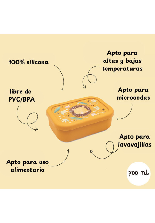 Caja almuerzo de silicona León SASSI