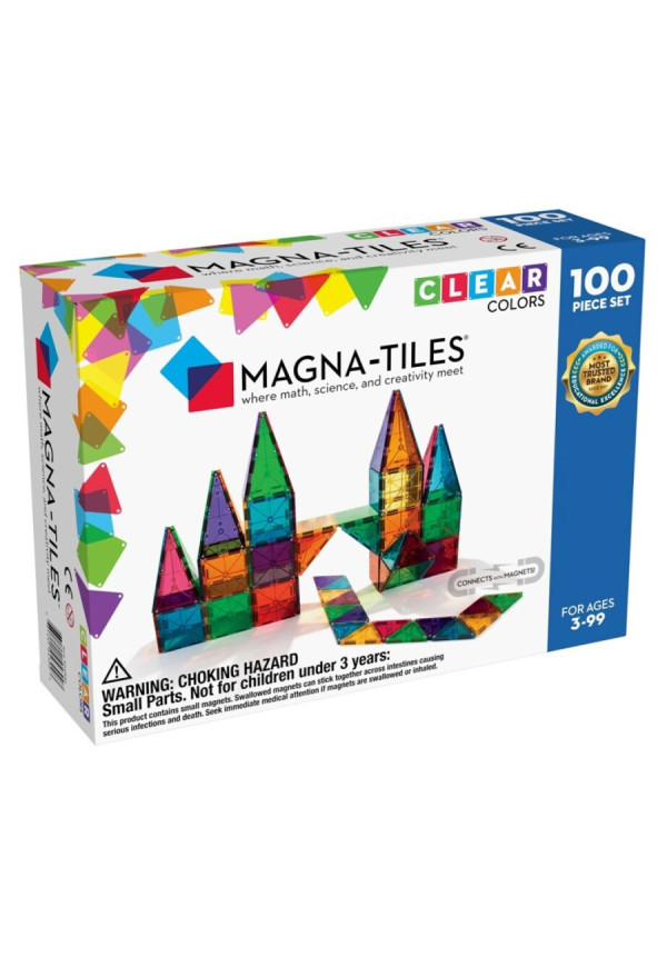 MAGNA-TILES CLEAR COL. 100 pcs