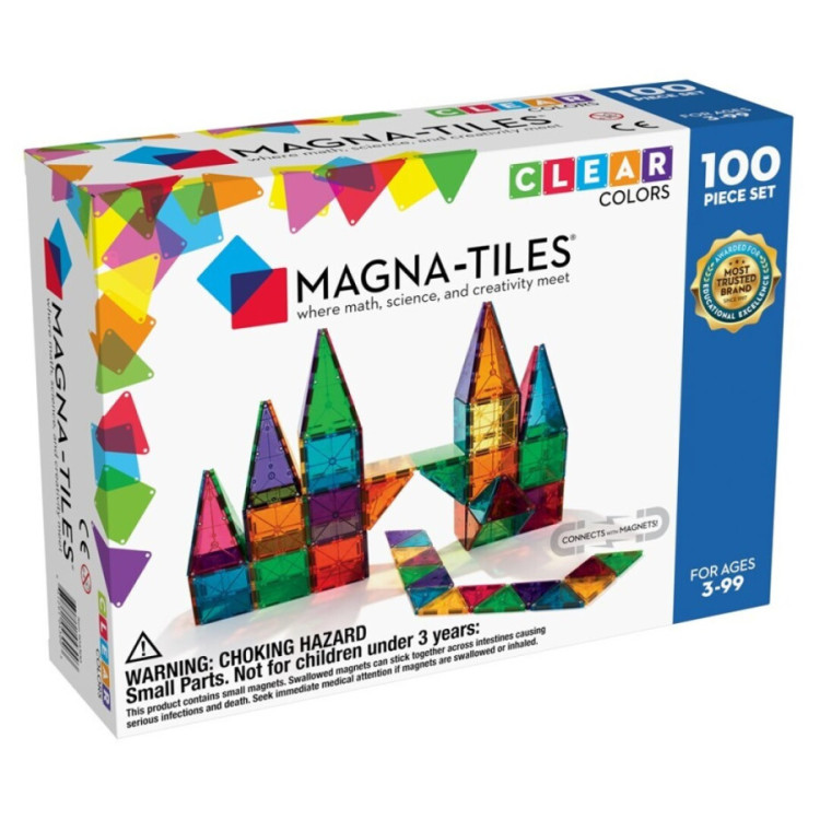 MAGNA-TILES CLEAR COL. 100 pcs