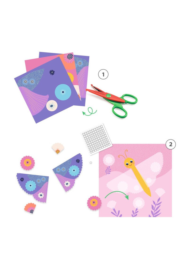 Collage Recortar con bordes decorativos DJECO