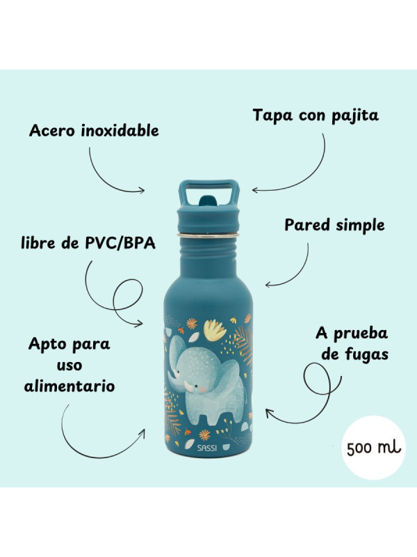 Botella Acero Inox Elefante SASSI
