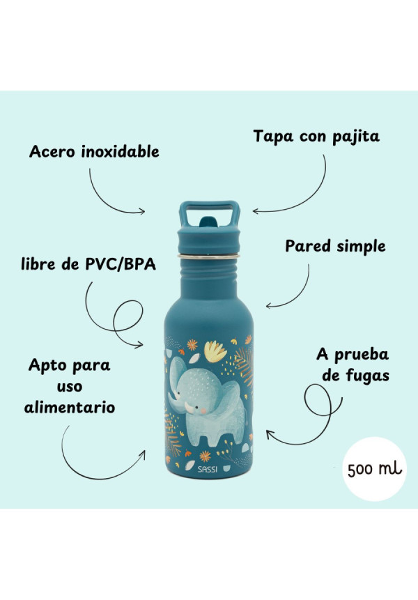 Botella Acero Inox Elefante SASSI