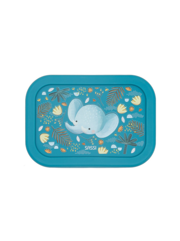 Caja almuerzo de silicona Elefante SASSI 