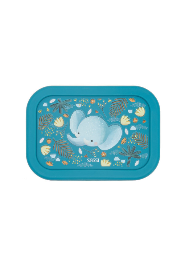 Caja almuerzo de silicona Elefante SASSI 