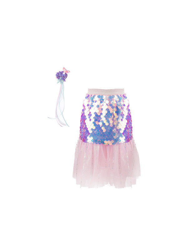 FALDA DE SIRENA ROSA TALLA 4-6 AÑOS GREAT PRETENDERS