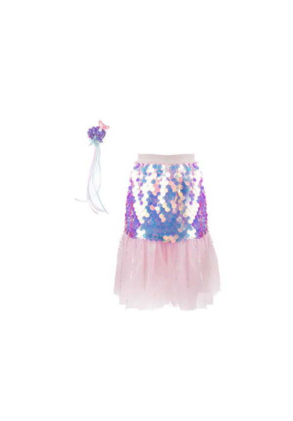 FALDA DE SIRENA ROSA TALLA 4-6 AÑOS GREAT PRETENDERS