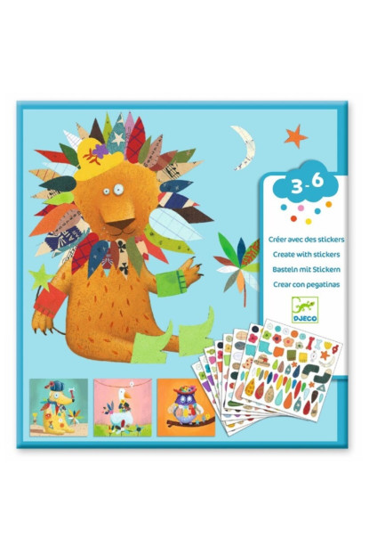 Crear con pegatinas Animales  DJECO