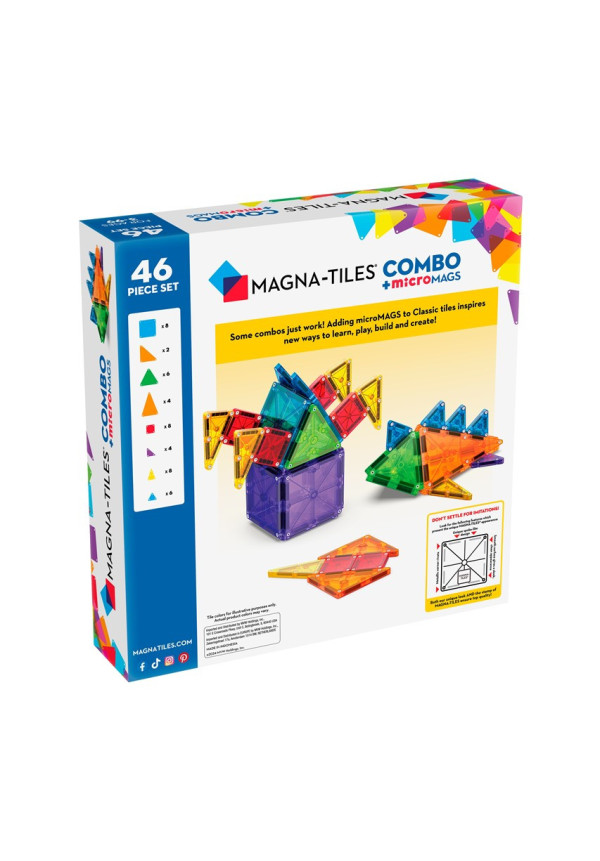 MAGNA-TILES 46pc. COMBO + microMAGS