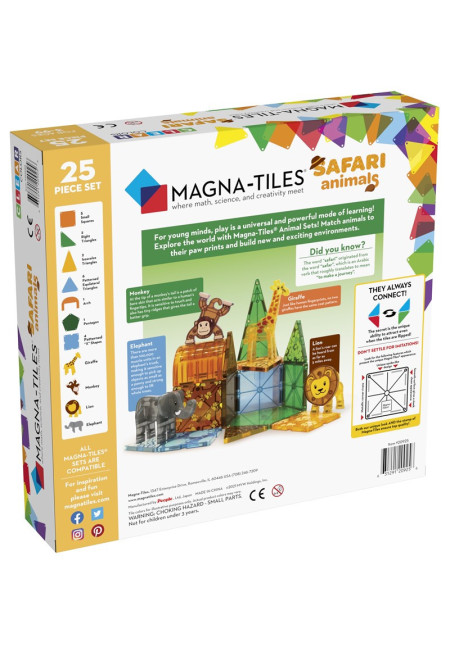 MAGNA-TILES Safari Animals Set 25pcs
