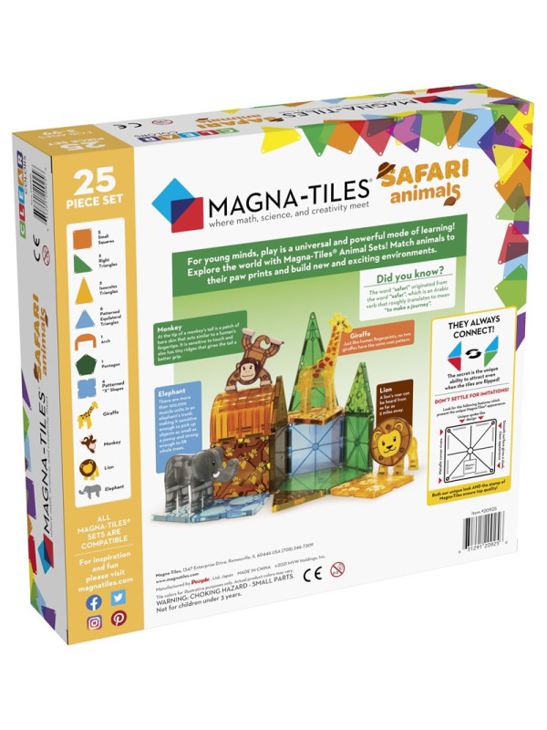 MAGNA-TILES Safari Animals Set 25pcs