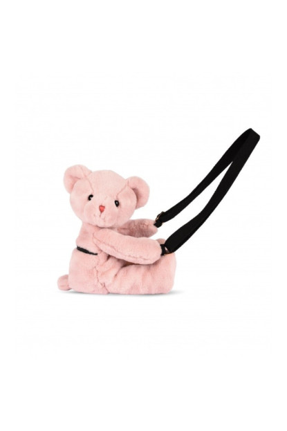 SAC DOUDOU - Bolsito oso rosa claro 30 cm
