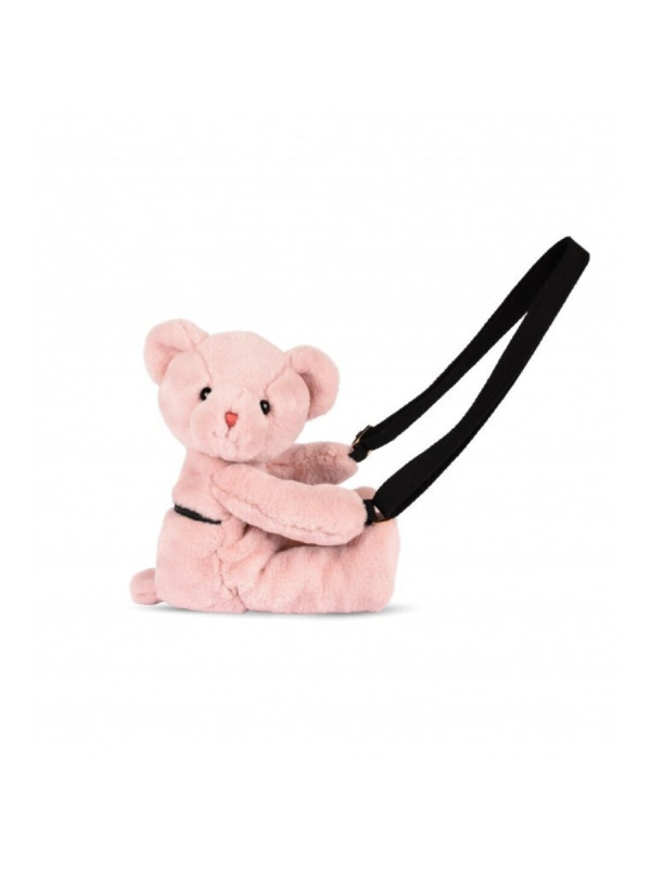 SAC DOUDOU - Bolsito oso rosa claro 30 cm