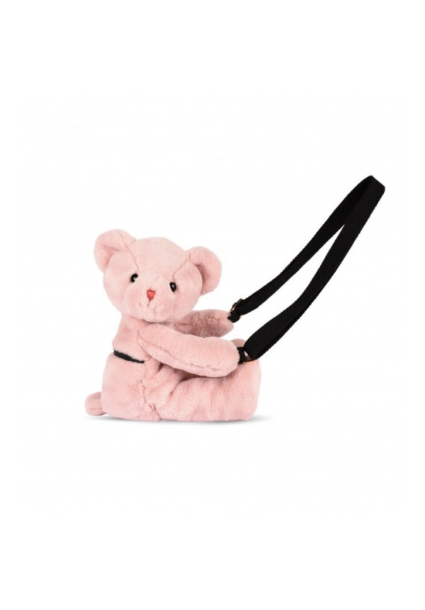 SAC DOUDOU - Bolsito oso rosa claro 30 cm