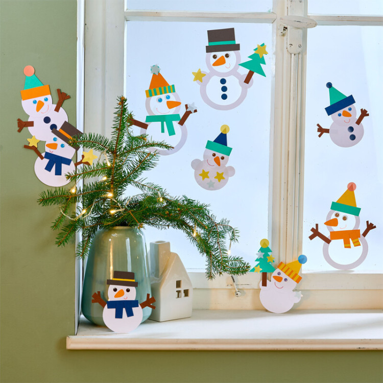 Set Creativo - Imágenes para Ventanas Muñeco de Nieve HABA