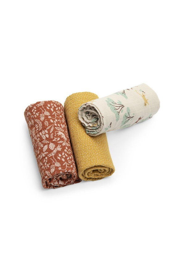  Juego de 3 muselinas Forêt Mawa MOULIN ROTY