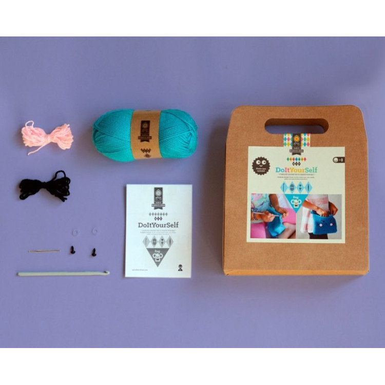 Kit de crochet: bolso conejo azul A PUNT