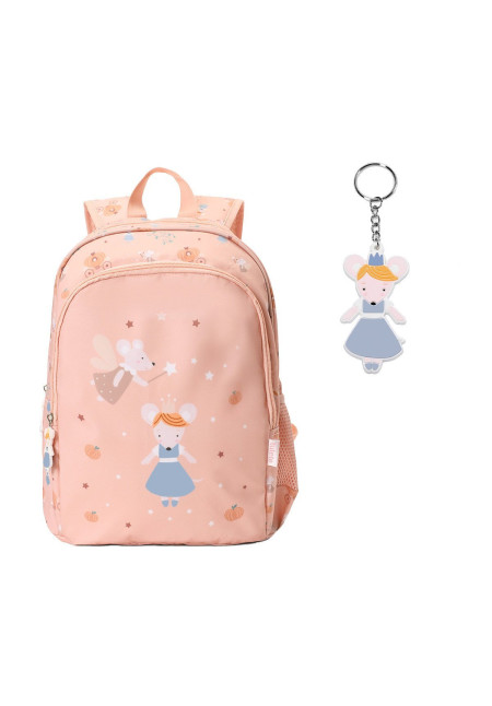 Mochila Mediana Mouse Fairies + Llavero Personalizable