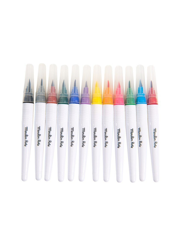 Caja 12 rotuladores punta pincel Schmouks