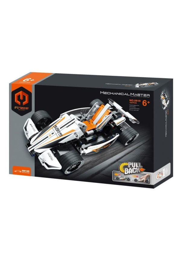 (Combinable con 605816) iMMaster Coche de carreras blanco -187pzas.