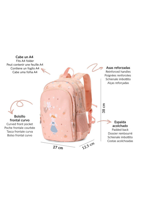 Mochila Mediana Mouse Fairies + Llavero Personalizable