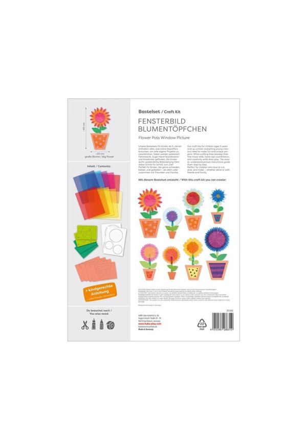 Set Creativo - Imágenes para Ventanas Macetas con Flores HABA