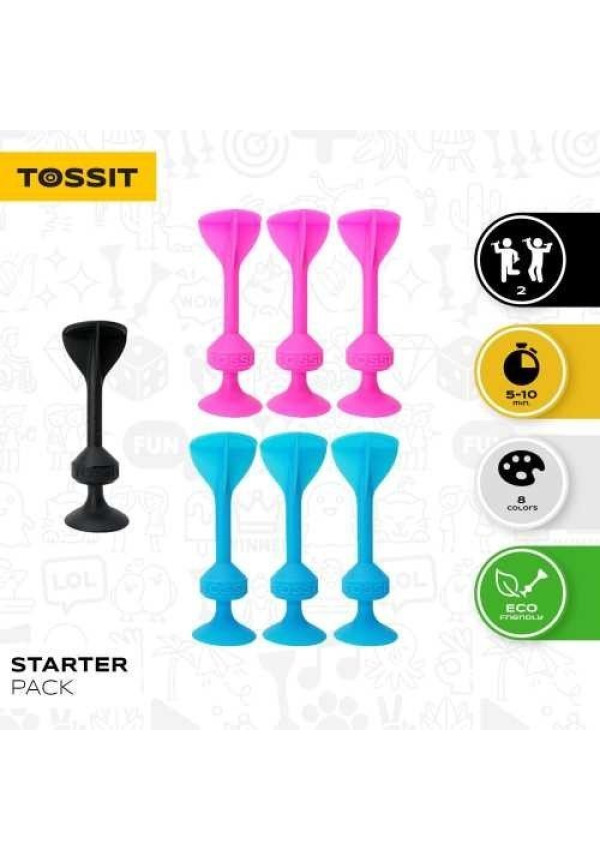 TOSSIT 7 DARDOS SILICONA STARTER AZUL + ROSA