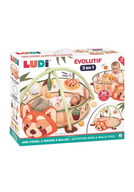 Alfombra Panda rojo LUDI