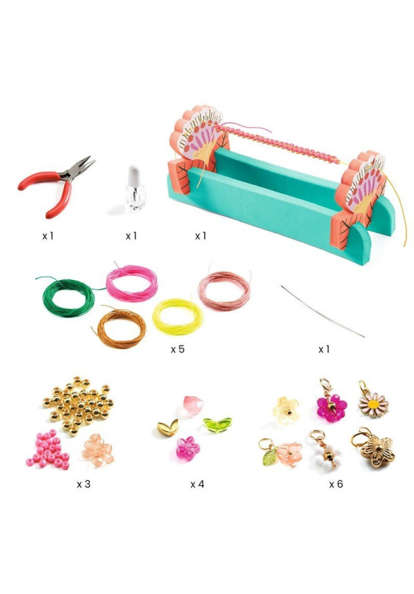 Pulseras de macramé rosas DJECO