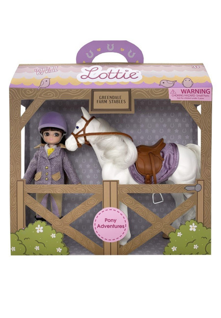 Conjunto de Pony Blanco y Lottie