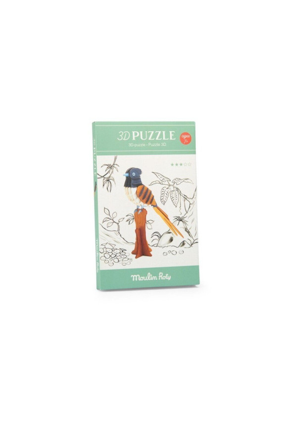  Puzzle 3D papamoscas del paraíso MOULIN ROTY