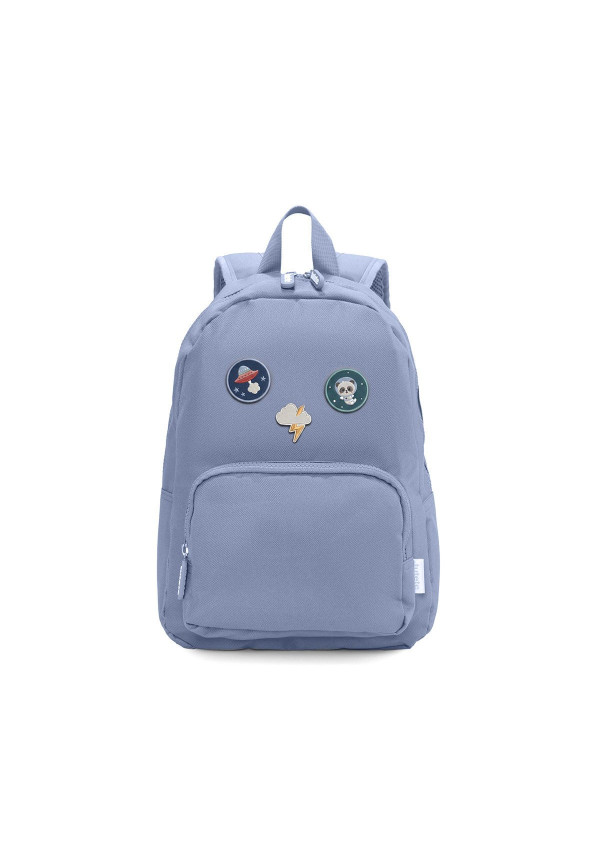 Mochila Solid Color Marine + 6 Parches Autoadhesivos Space