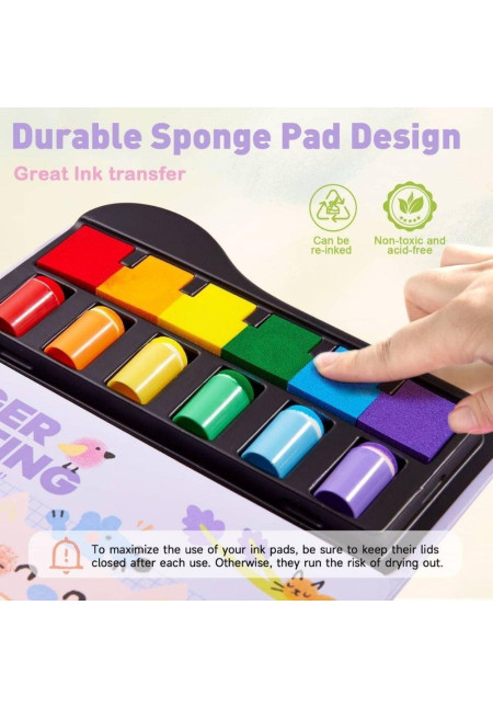 Libro creativo con pintura FINGERTIP STAMP FUN JARMELO