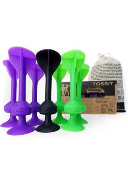 TOSSIT 7 DARDOS SILICONA STARTER VERDE FLUOR + MORADO