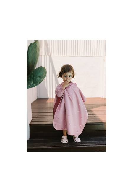 Poncho de Playa Whale Pink Monnëka